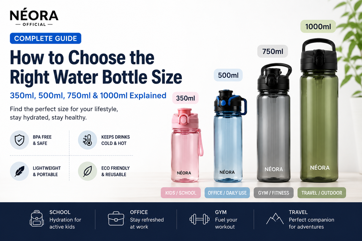 How to Choose the Right Water Bottle Size (350ml, 500ml, 750ml & 1000ml)