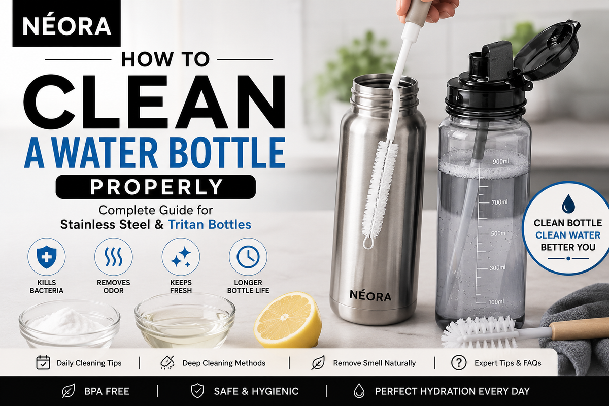 How to Clean a Water Bottle Properly (Complete Guide for Stainless Steel & Tritan Bottles)